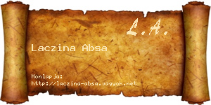 Laczina Absa névjegykártya